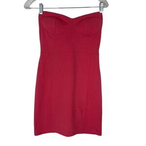 Guess Strapless Dress Womens Medium Pink New Stretch BodyCom